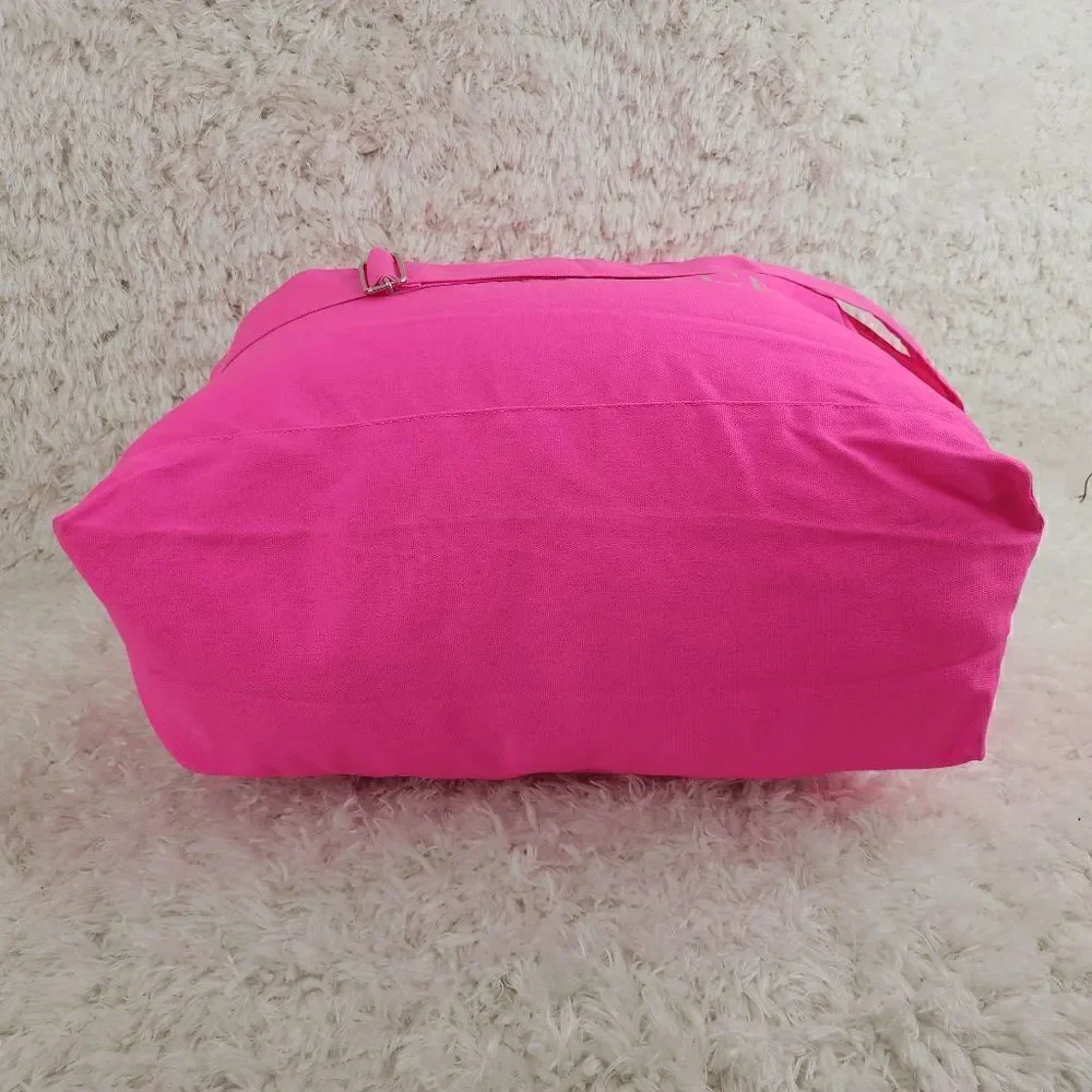NWT Victoria's Secret Weekender Tote Bag Hot Pinl Canvass NWT